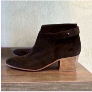 Vince Brown Suede Ankle Booties with Western Flair